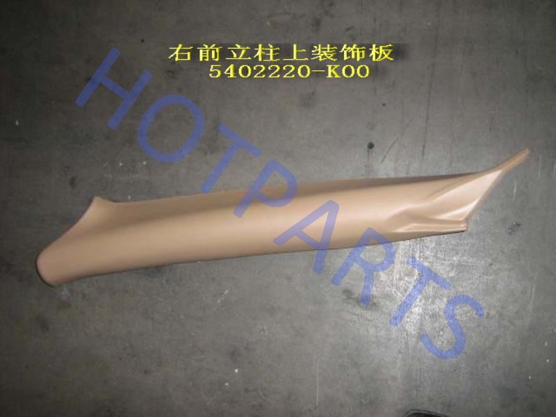 картинка НАКЛАДКА СТОЙКИ ВЕТРОВОГО СТЕКЛА ВНУТРЕННЯЯ ПРАВАЯ HOVER  - 5402210-K00  5402220-K00
