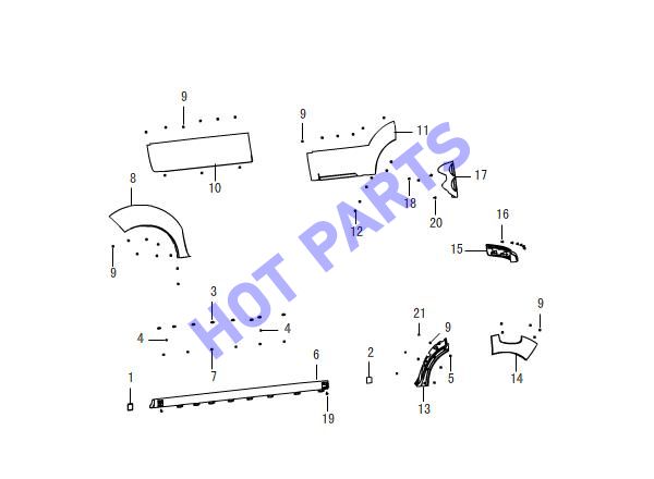 НАКЛАДКИ КУЗОВА НАРУЖНЫЕ 
